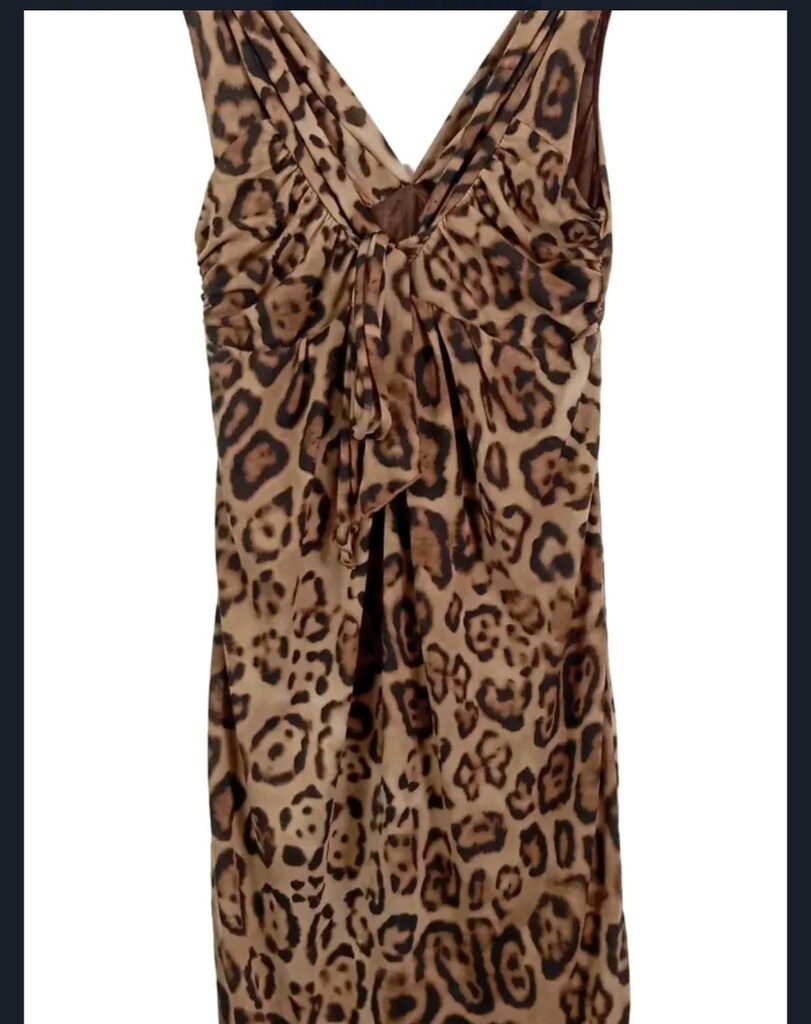 mango leopar elbise - 2