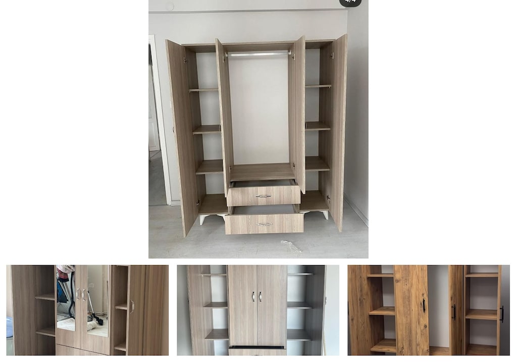 4 kapaklı elbise dolabı zbqcahmkbt - 4