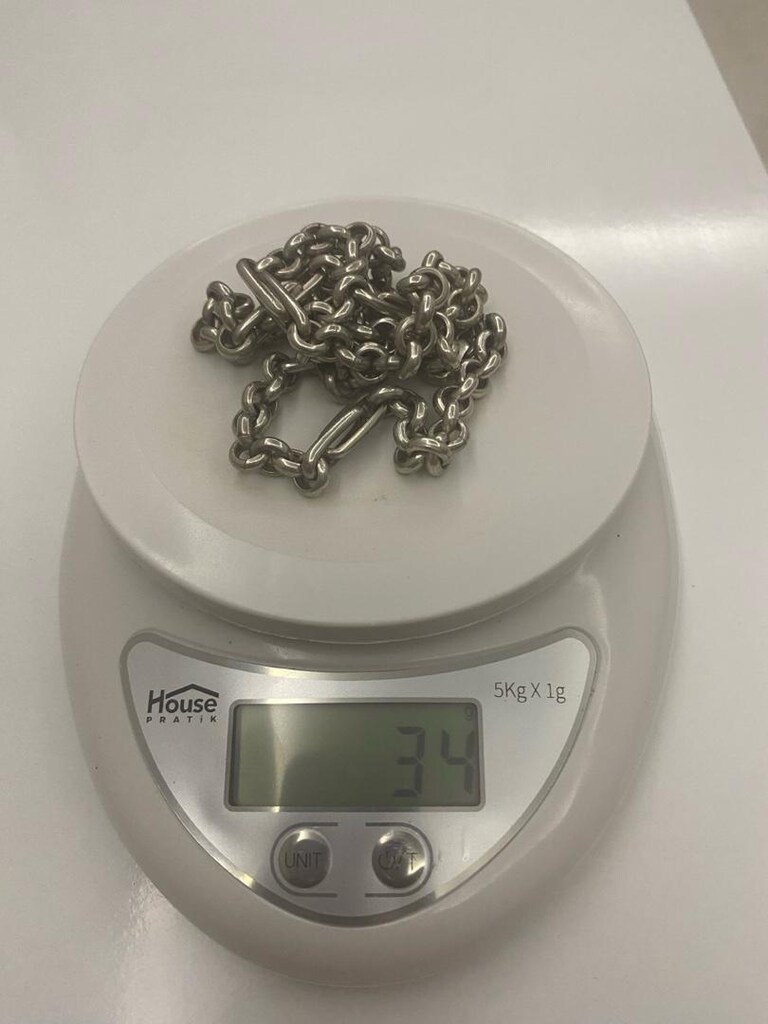 34g 57.5 cm 925 ayar Gümüş Kolye - 3