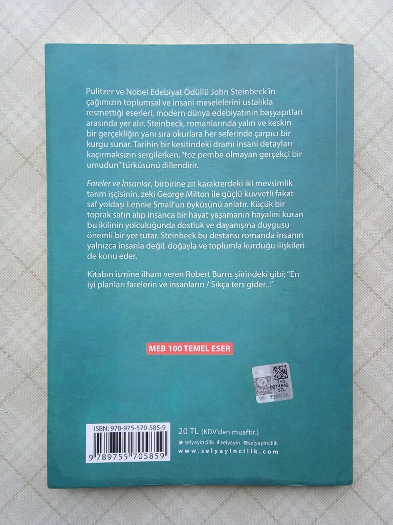 Fareler ve İnsanlar John Steinbeck Kitap - 2