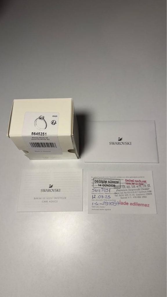 Swarovski tek taş yüzük — görsel 4/5