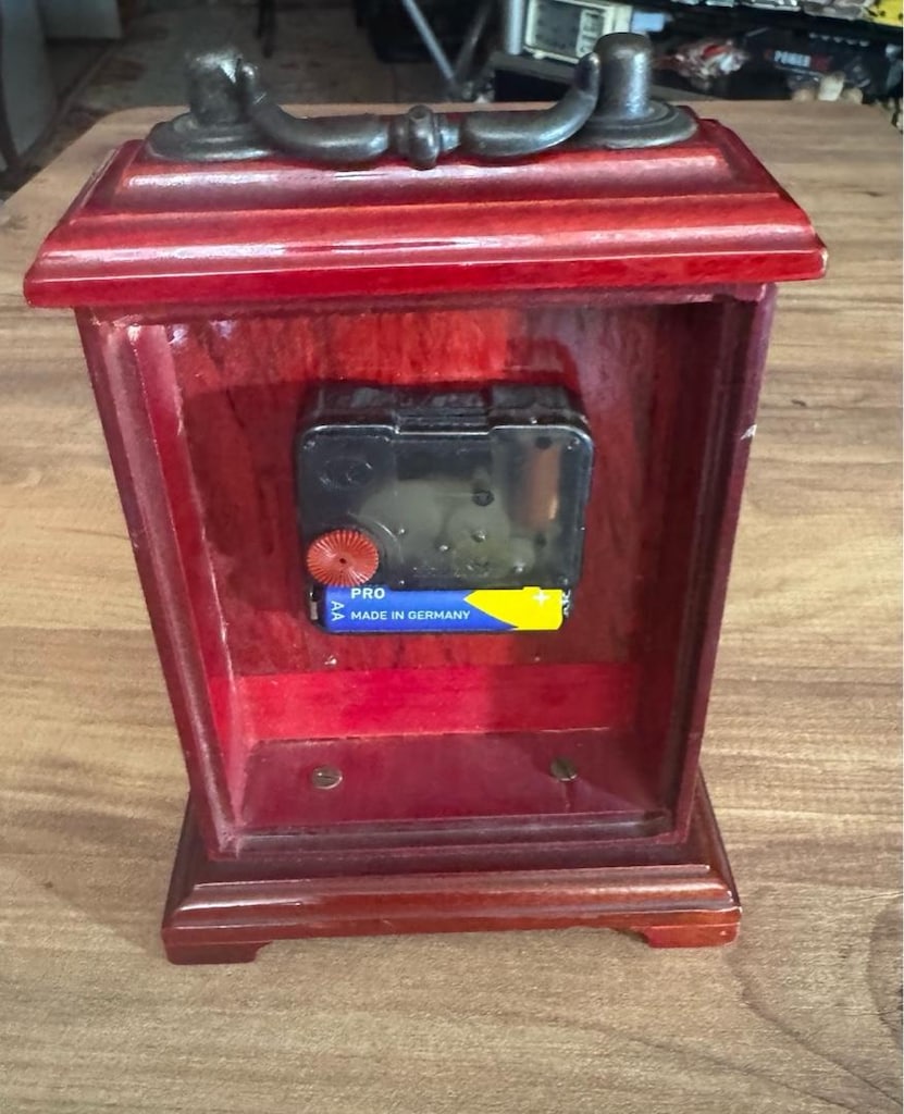 Vintage Ahşap Kuvars Dekoratif Masa Saati Çalışır durumda 18x13 cm - 12