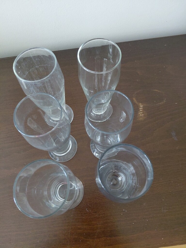 6 tane uzun ayaklı cam bardak - 2