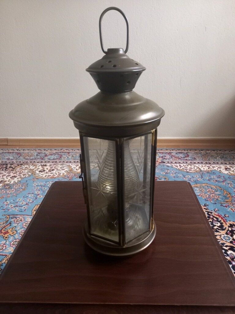 Antika Bakir Gaz lambasi 25 cm boy - 4