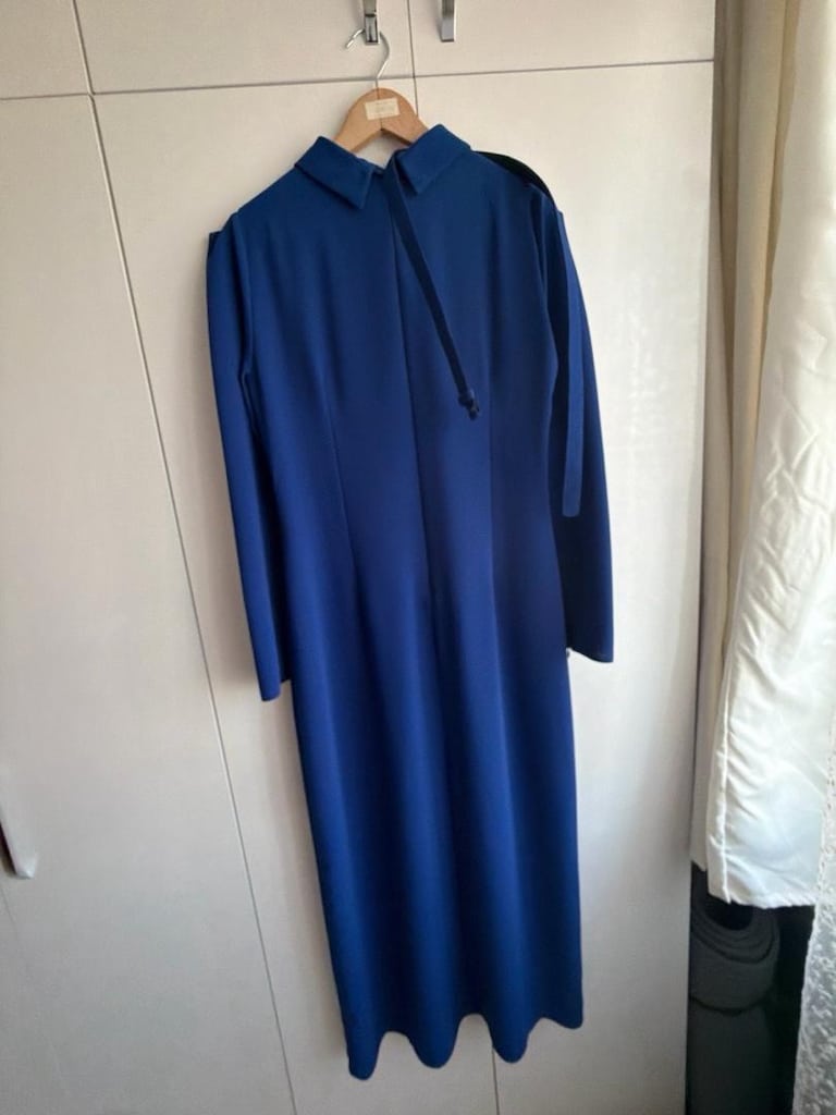 Saks mavisi tesettür abiye - 4