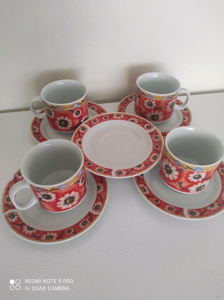 fincan takımı 4 bardak 5 tabak