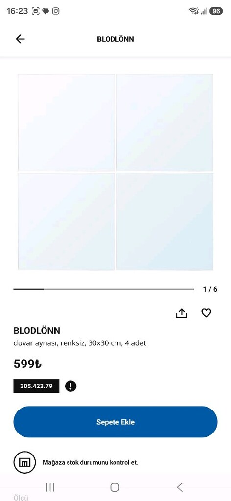 Ikea 6 adet Ayna - 2