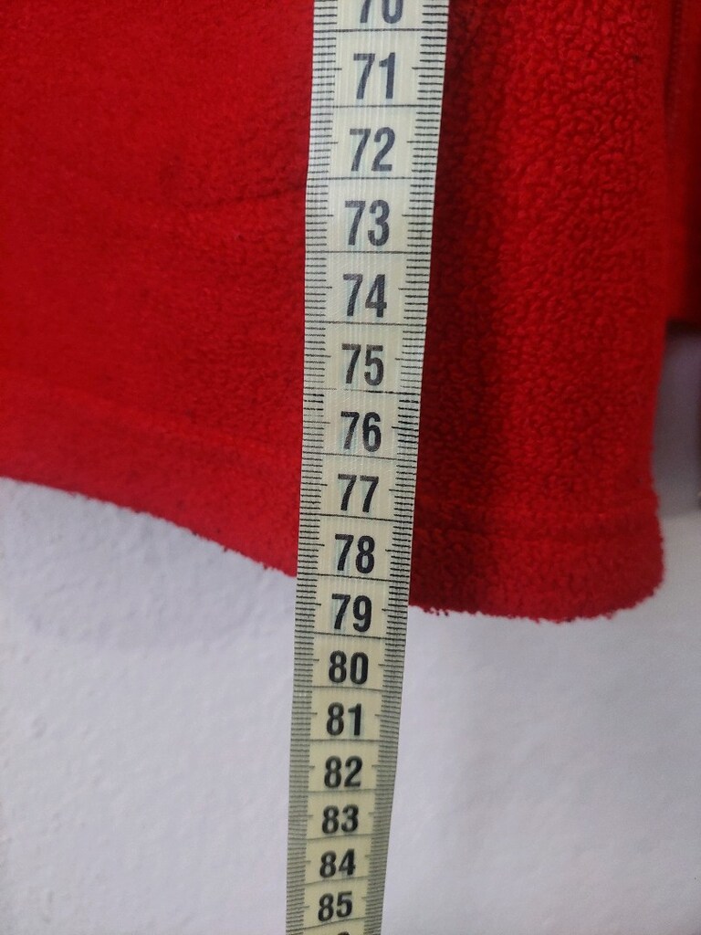 Nakışlı yazılı kırmızı uzun polar Hırka — görsel 12/12
