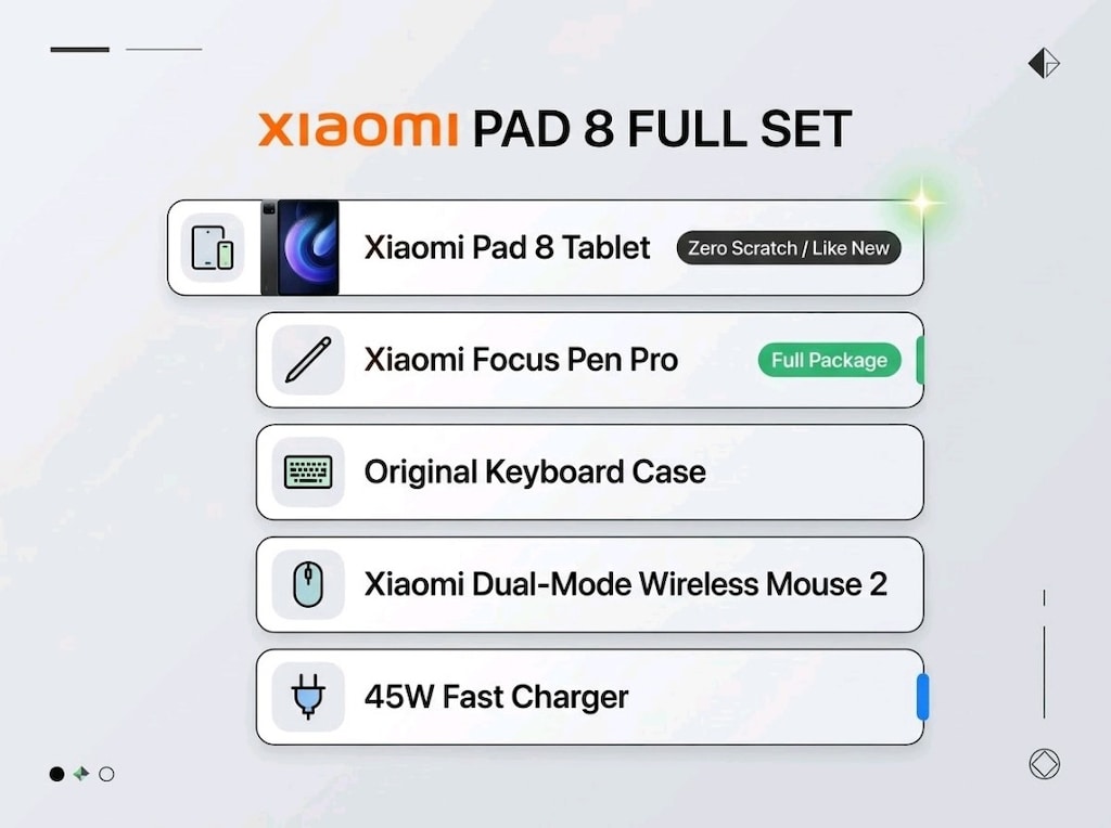 Xiaomi Pad 8 Full Set - Klavyeli Kılıf + Focus Pen Pro + Mouse HEDİYE! - 2