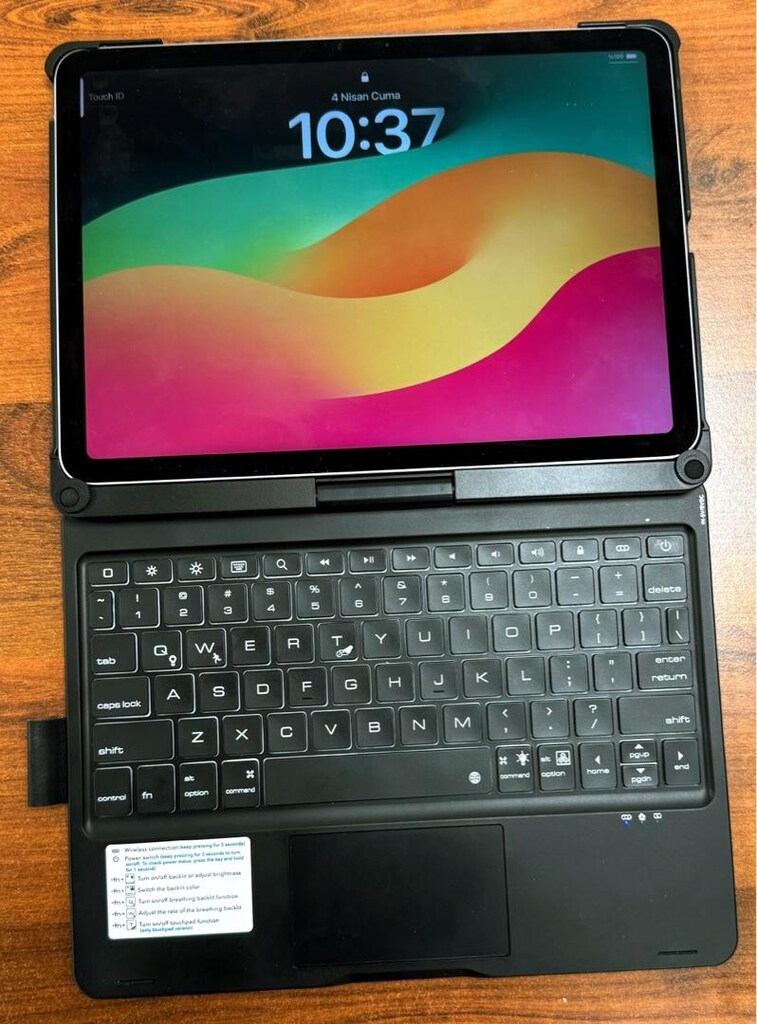 Klavyeli Tablet Kılıfı (2022, 2020, 2018 iPad 11”, 2020 iPad 10.9 ...