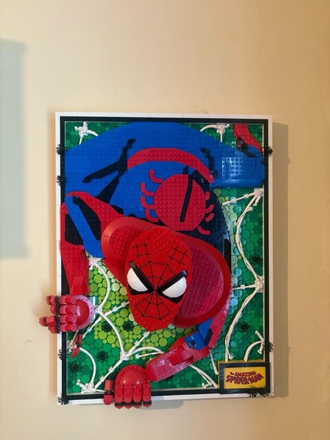 Spider Man Tablo Legosu Yapılmış