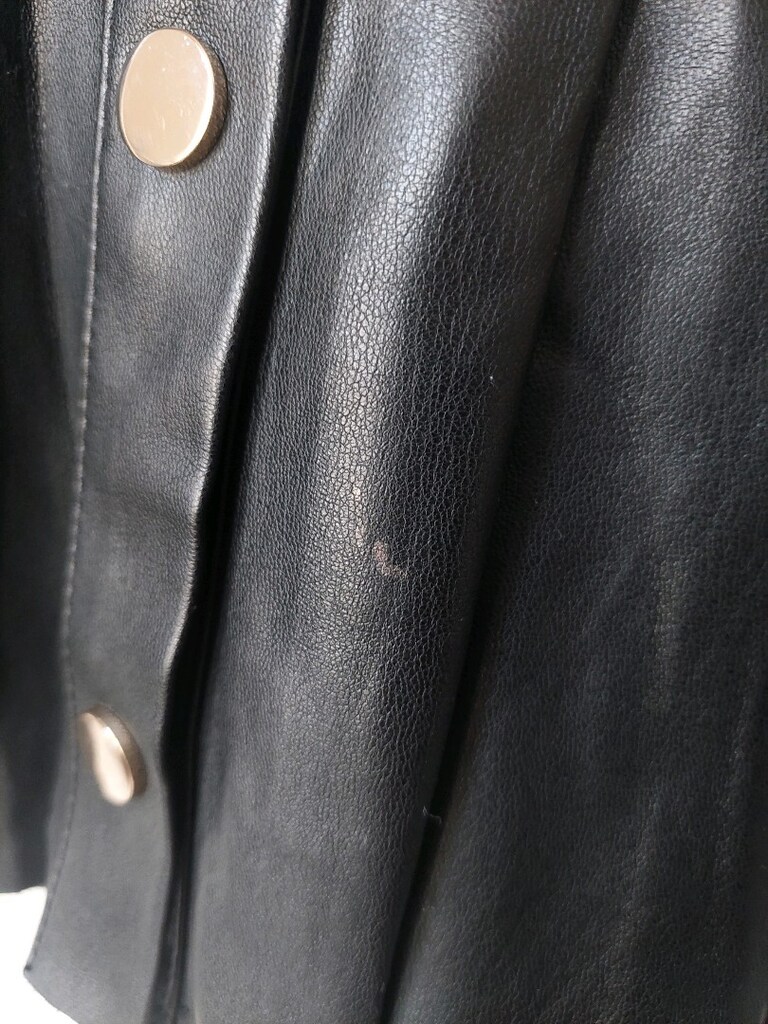 H&M deri görünüm çıtçıtlı yelpaze etek - 9