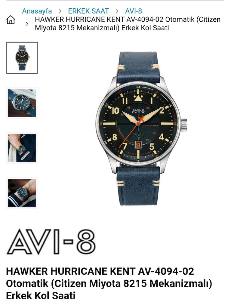 Avi-8 Otomatik Safir Cam Saat - 5