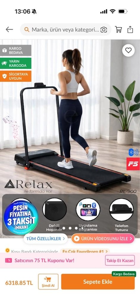Relax RL - 900 Koşu/Yürüyüş bandı - Çok temiz, kutulu - 4
