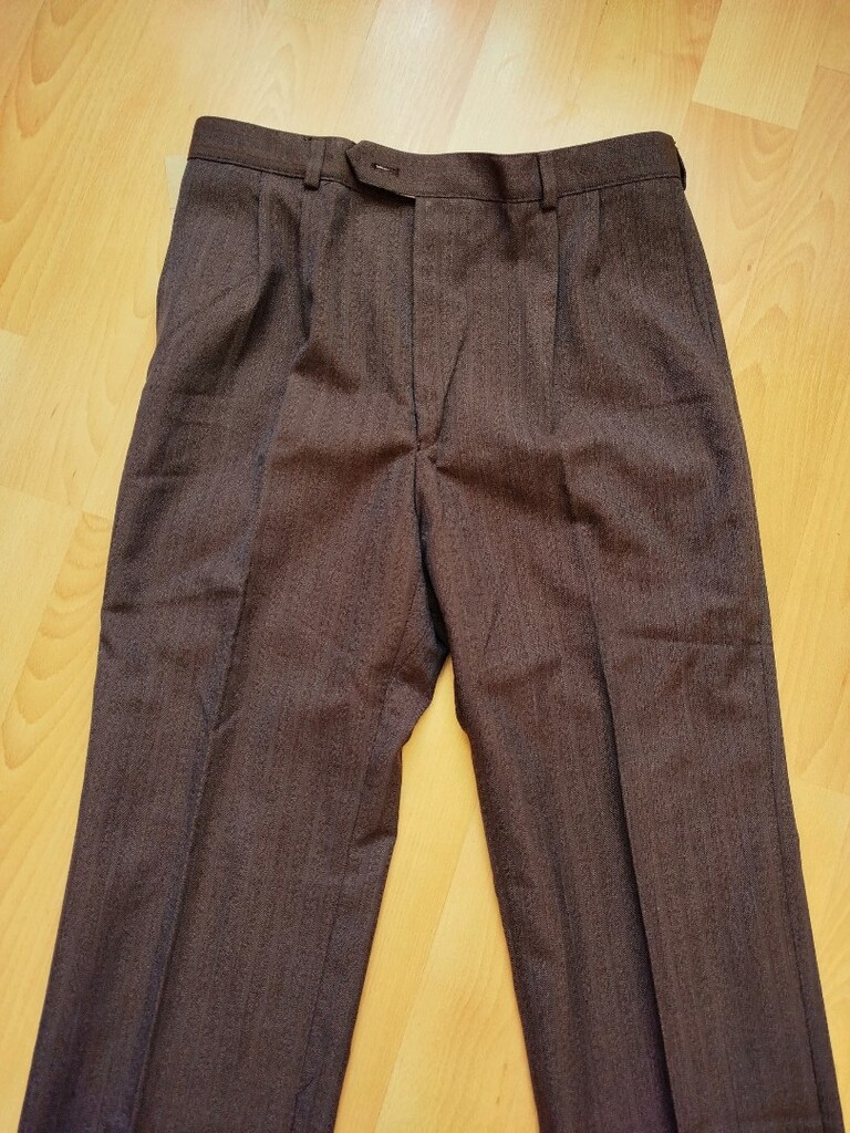 Vintage sıfır etiketli Kore'de üretilmiş çok kaliteli 55% yün erkek pa - 6