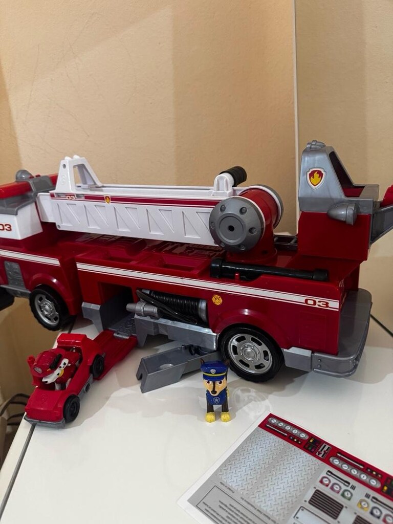 paw patrol sesli ışıklı büyük boy itfaiye aracı - 5