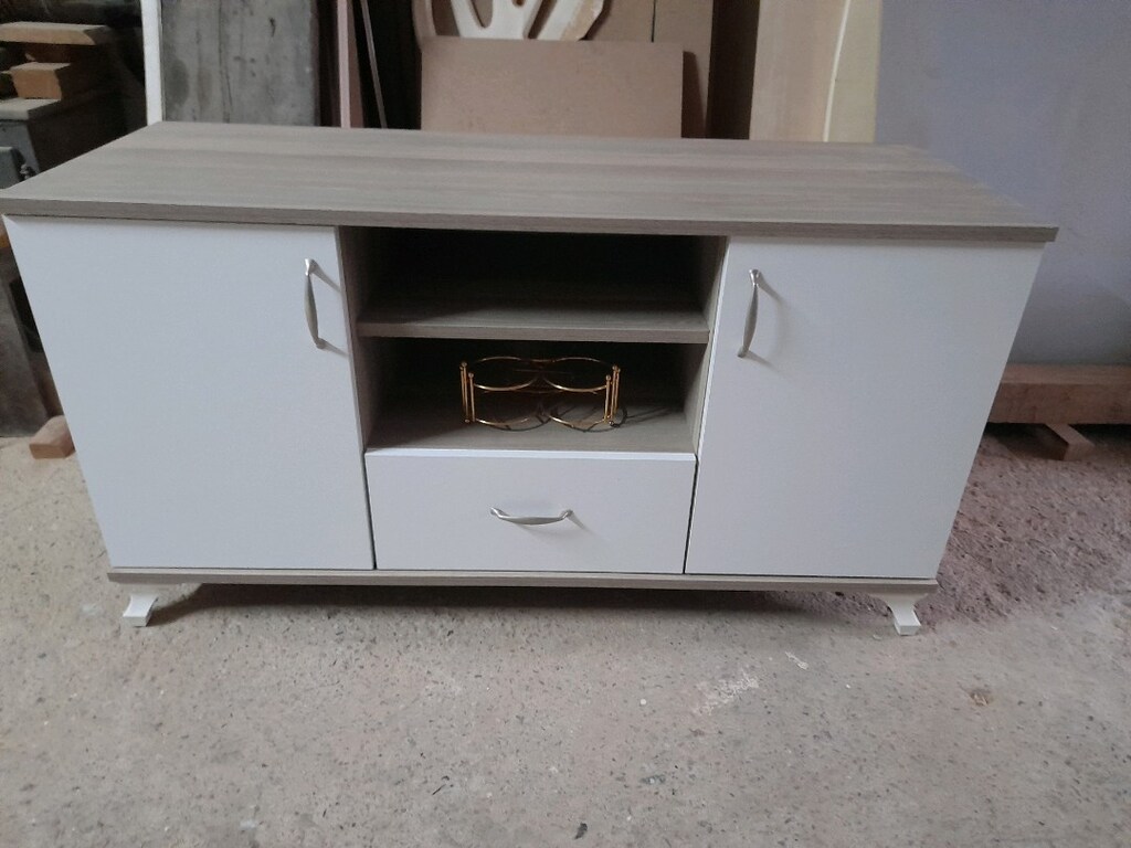 Dolap iki kapaklı çekmeceli ve raflı Modern - 4