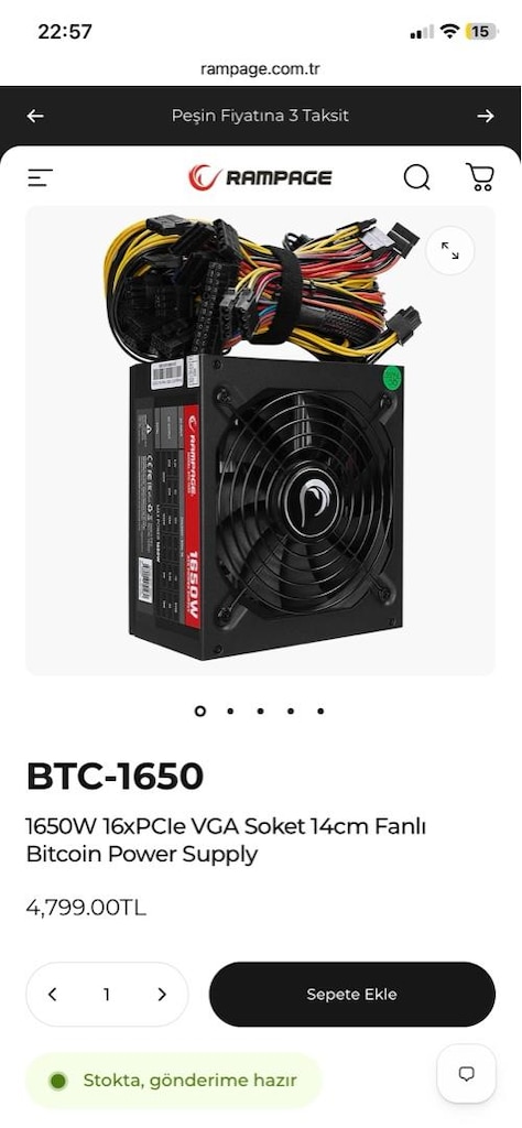 rampage 1650w btc power supply - 2