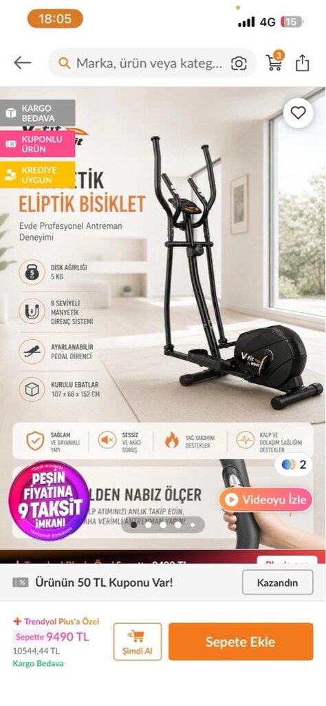 eliptik bisiklet - 5