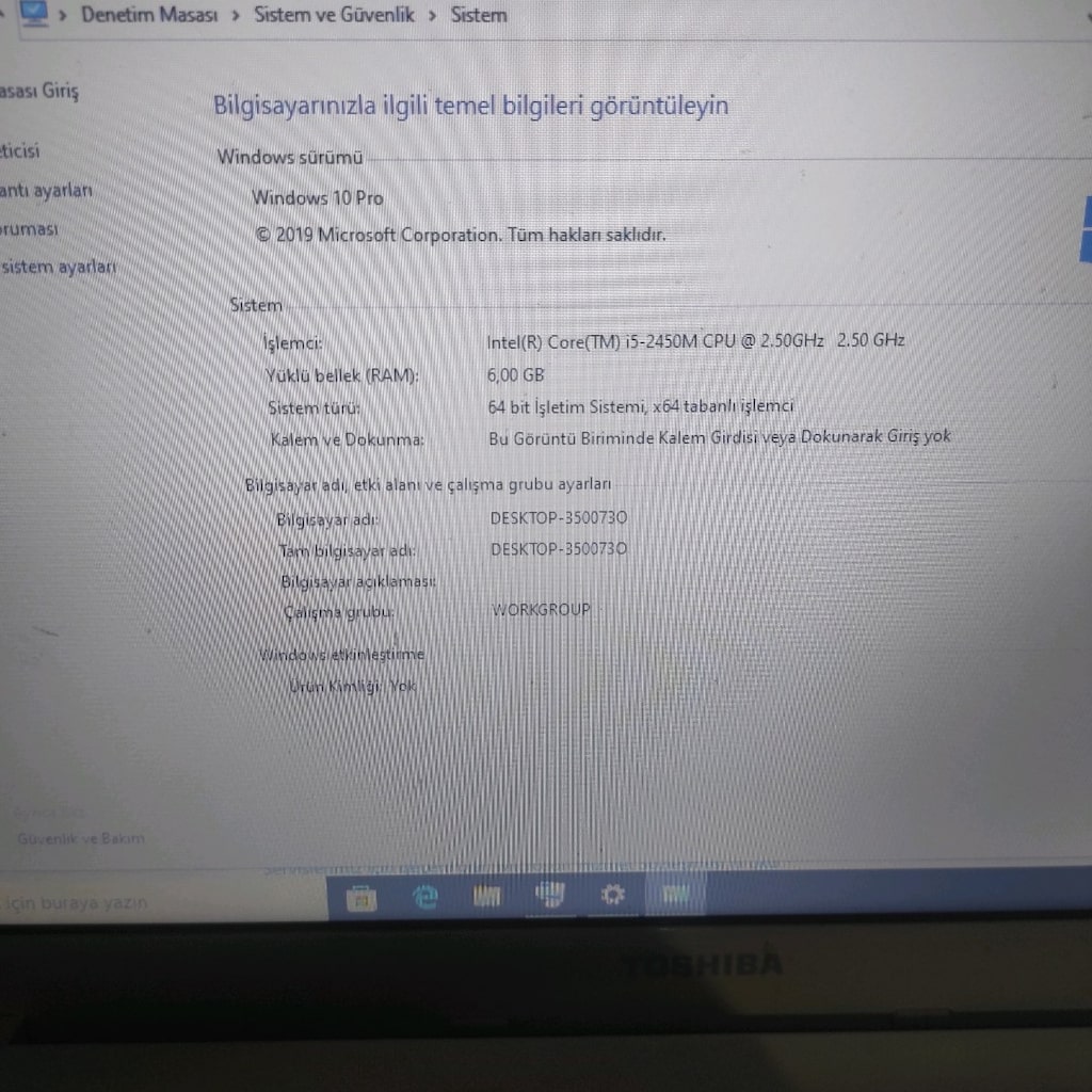 Toshiba Laptop - 3