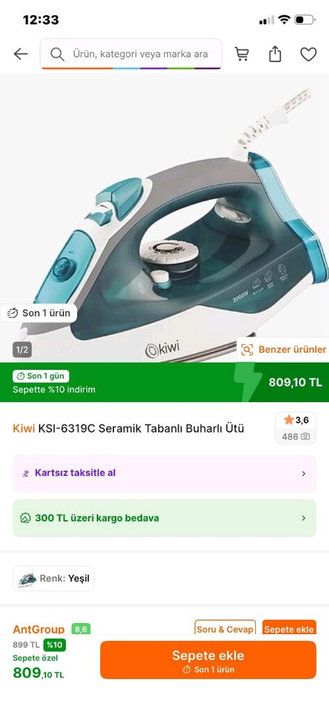 kiwi marka ütü - 2