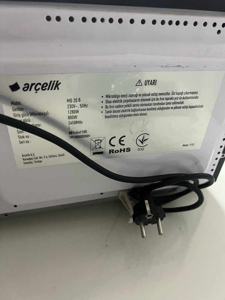 microdalga fırın sıfır ARÇELİK ayarında tabaği yok - 5