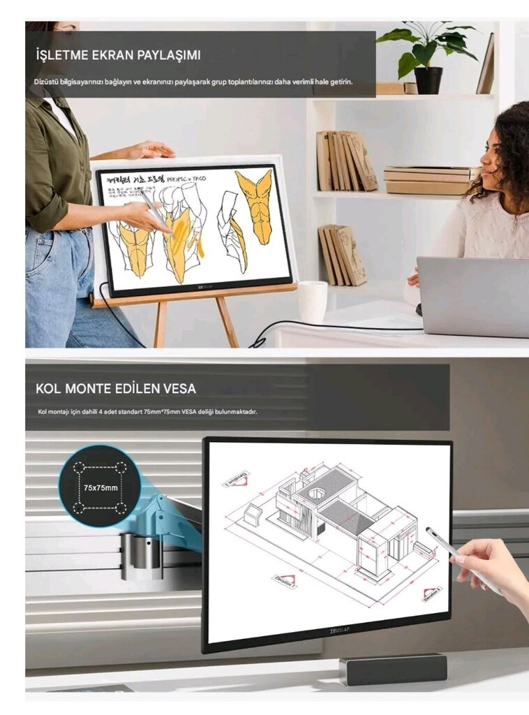 monitör taşımalı sıfır kapalı kutu 22.inc dokunmatik.Monitör - 9