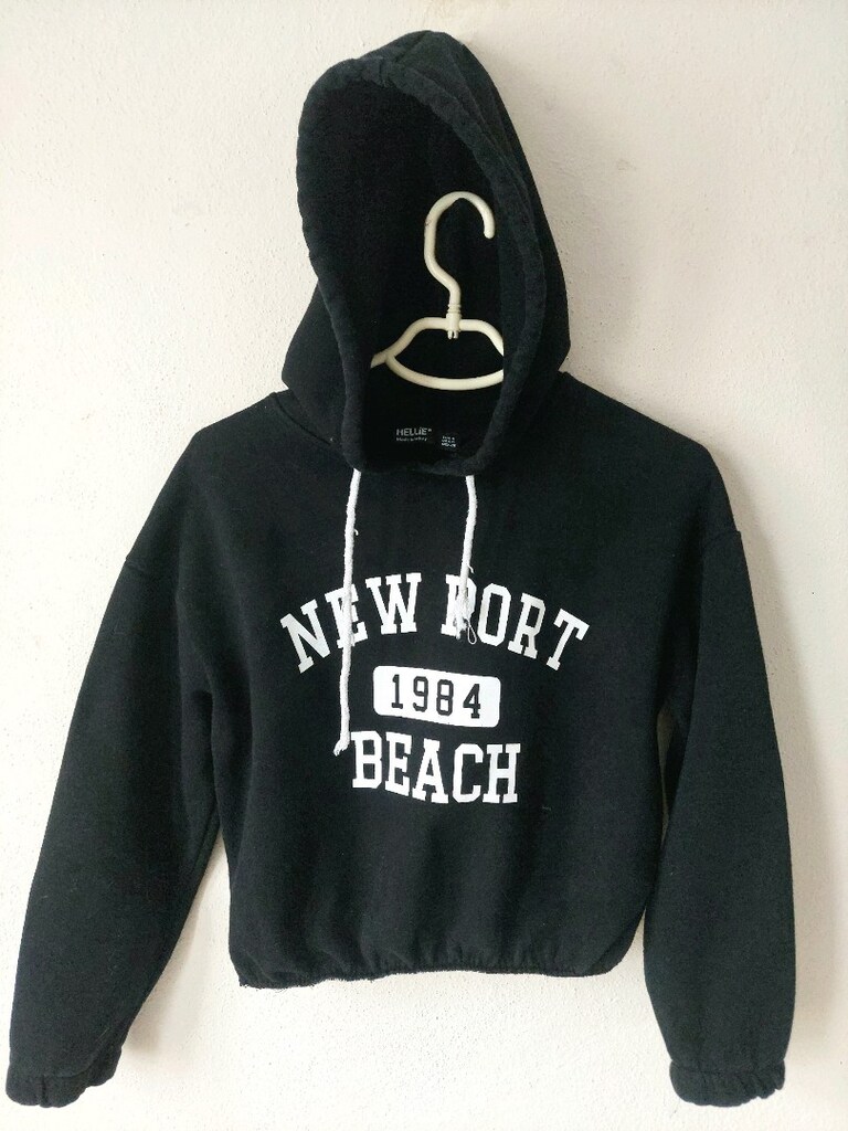 Ellie1984 Crop Kapşonlu Sweatshirt-hoodi - 2