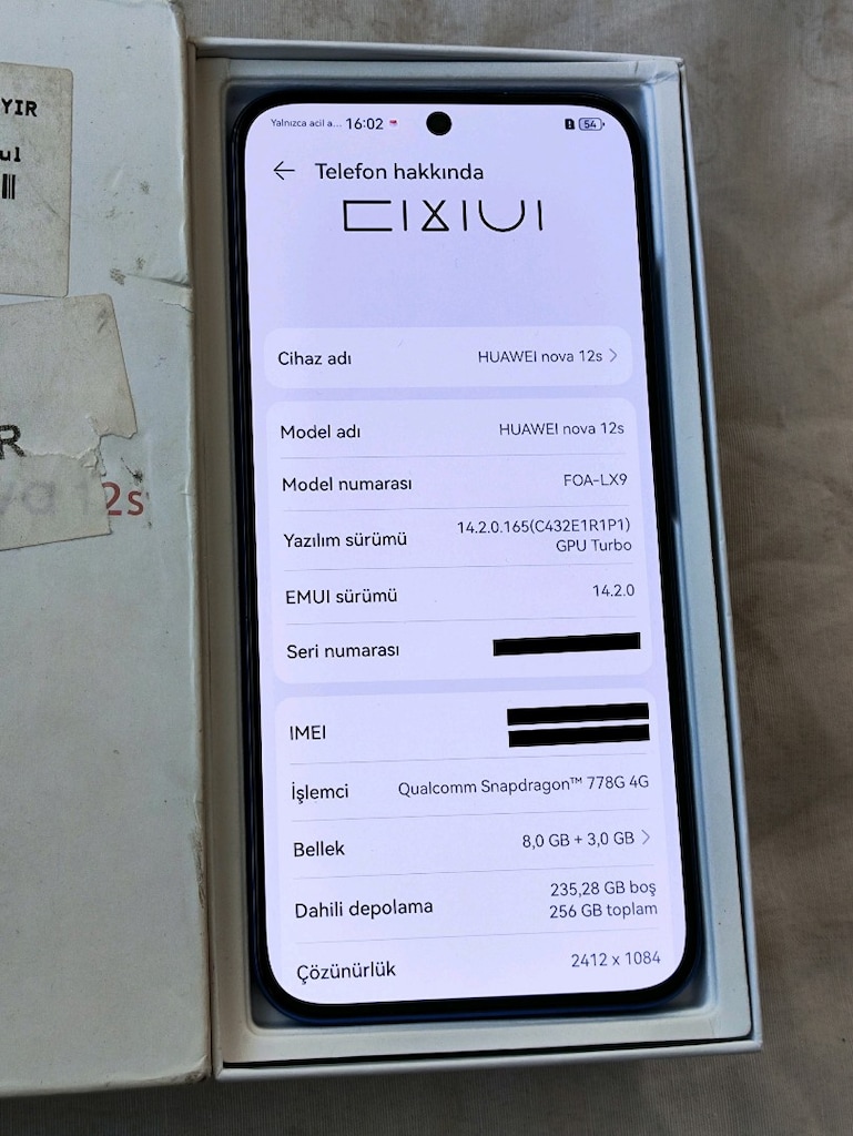 Huawei Nova 12S TR (8+8/256) (TAKAS OLUR) (GARANTİLİ) - 3