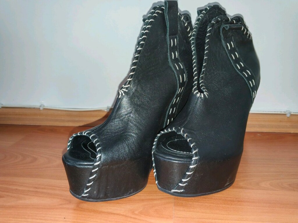 orjinal deri bottega topuklu ayakkabı - 3