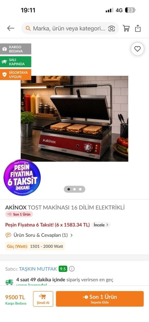 Endüstriyel Tost Makinası - 2