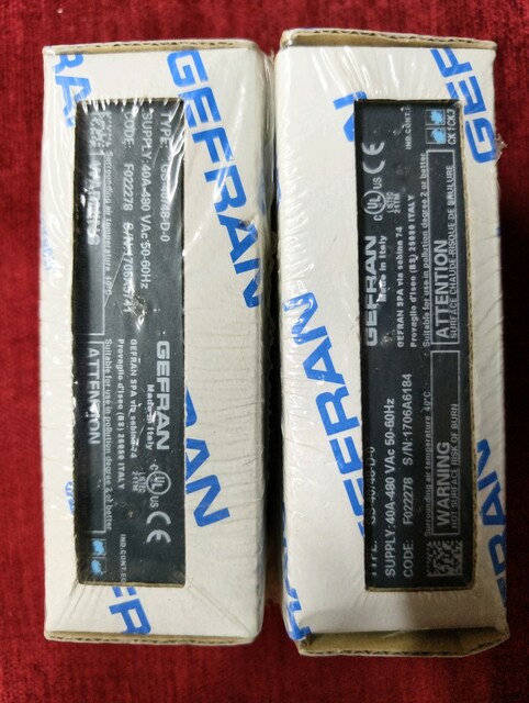Satılık – 2 Adet Sıfır Kutulu GEFRAN GS-40/48-D-0 Solid State Röle SSR