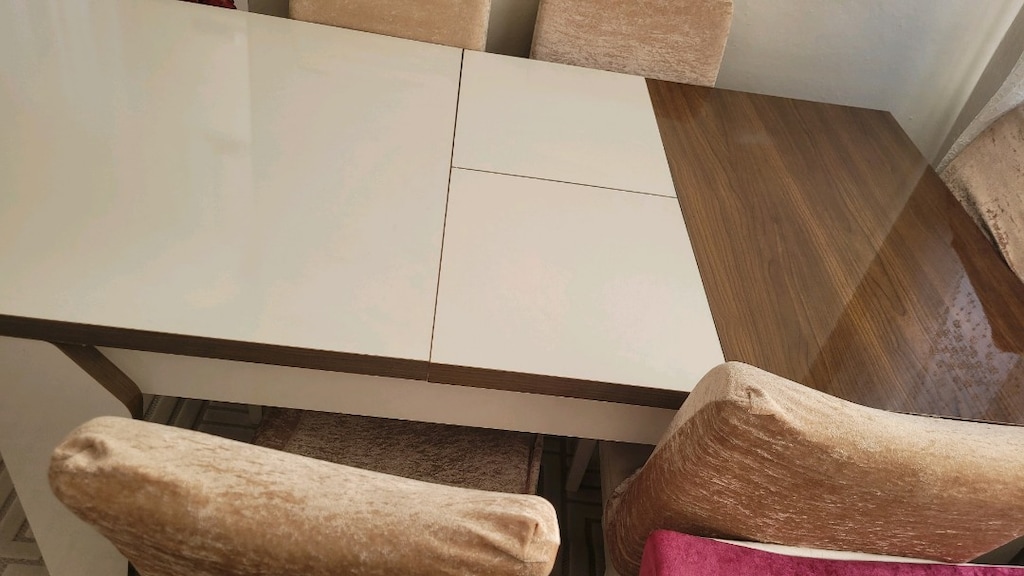 6 adet sandalye ve açılır yemek masası ve gizli bölmeli - 2