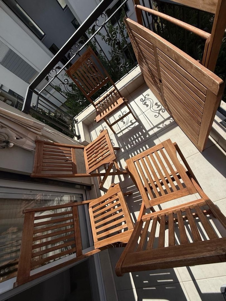 Akasya Ahşap Bahçe/Balkon Masa Takımı 4 Sandalyeli - 8