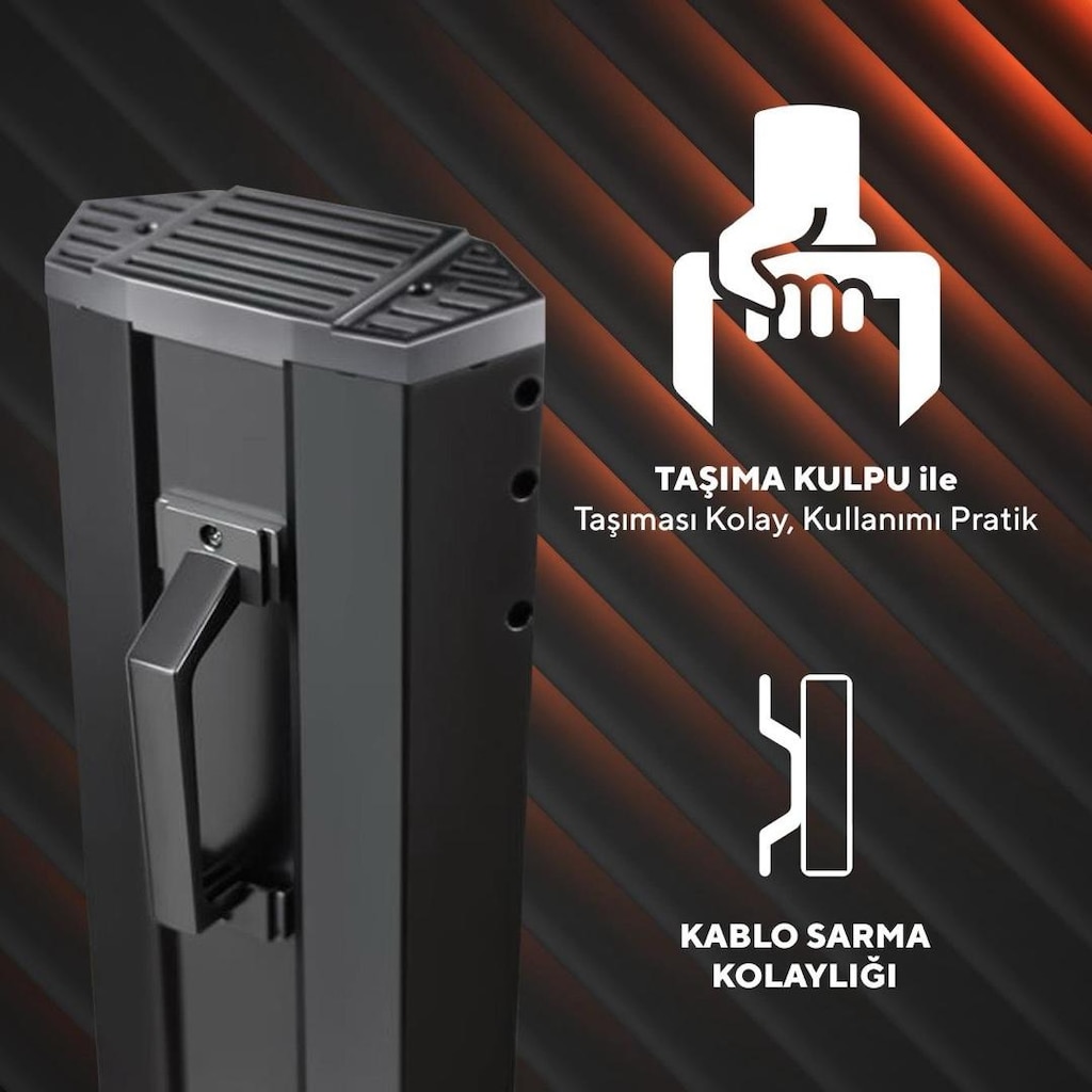 Elektrikli Isıtıcı (Kumtel MH-1800 Orbit 1800 W kule tipi infrared) - 6