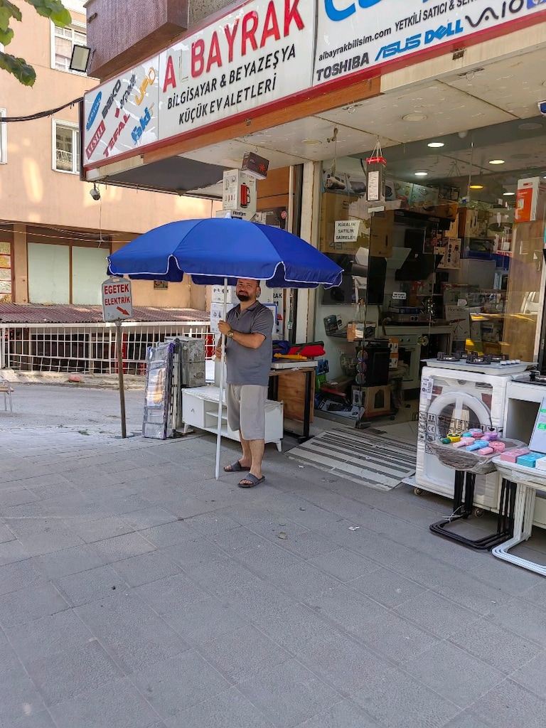 DEV KAMPANYA PLAJ ŞEMSİYESİ ŞEMSİYE KAMP PİKNİK YÜZME KARAVAN MAGAZADA - 12