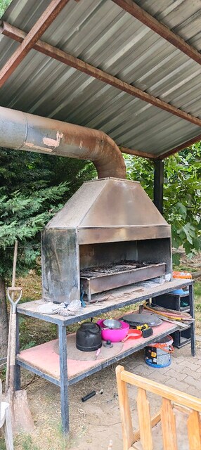 Endüstriyel Mangal, Krom Paslanmaz Çelik, Davlumbazlı ve Masalı