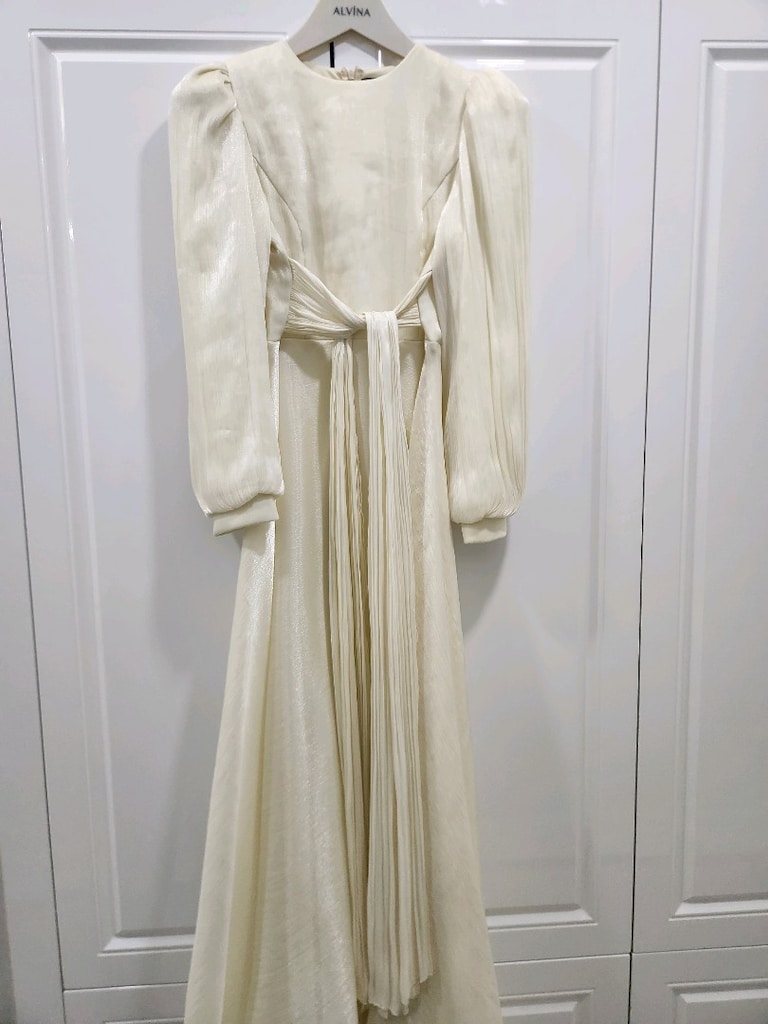 Krem rengi Nikah, Özel gün elbisesi - 3