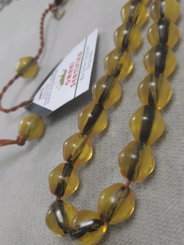 Osmanlı benzetme sıkma kehribar sertifikalı tesbih - 2
