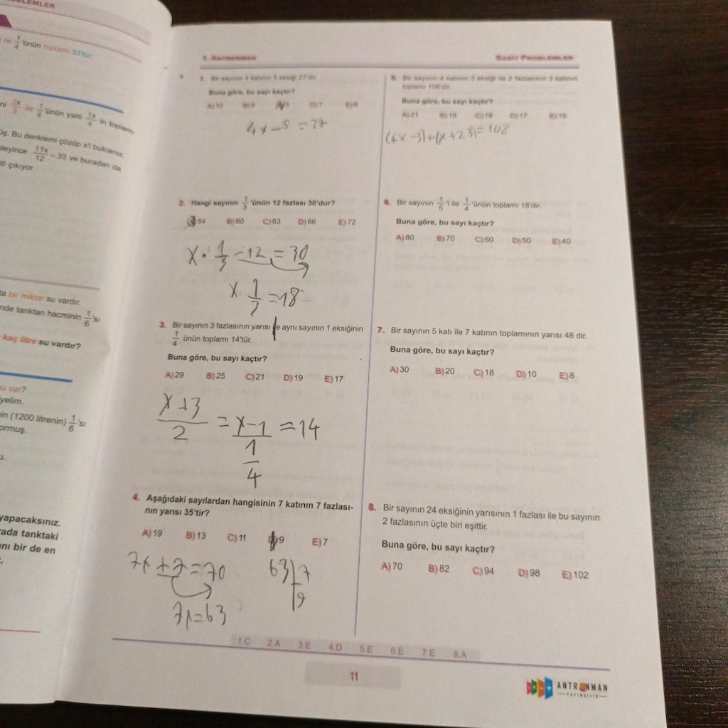 Matematik problemler kitabı - 3