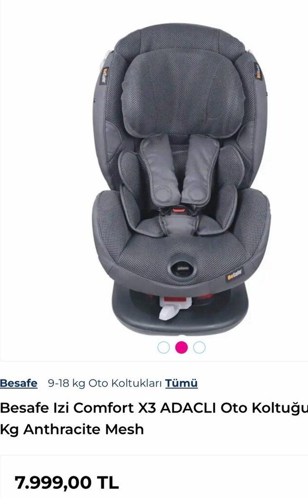 BeSafe iZi Comfort X3 Oto Koltuğu 9-18 Kg (Siyah Renk) - 6