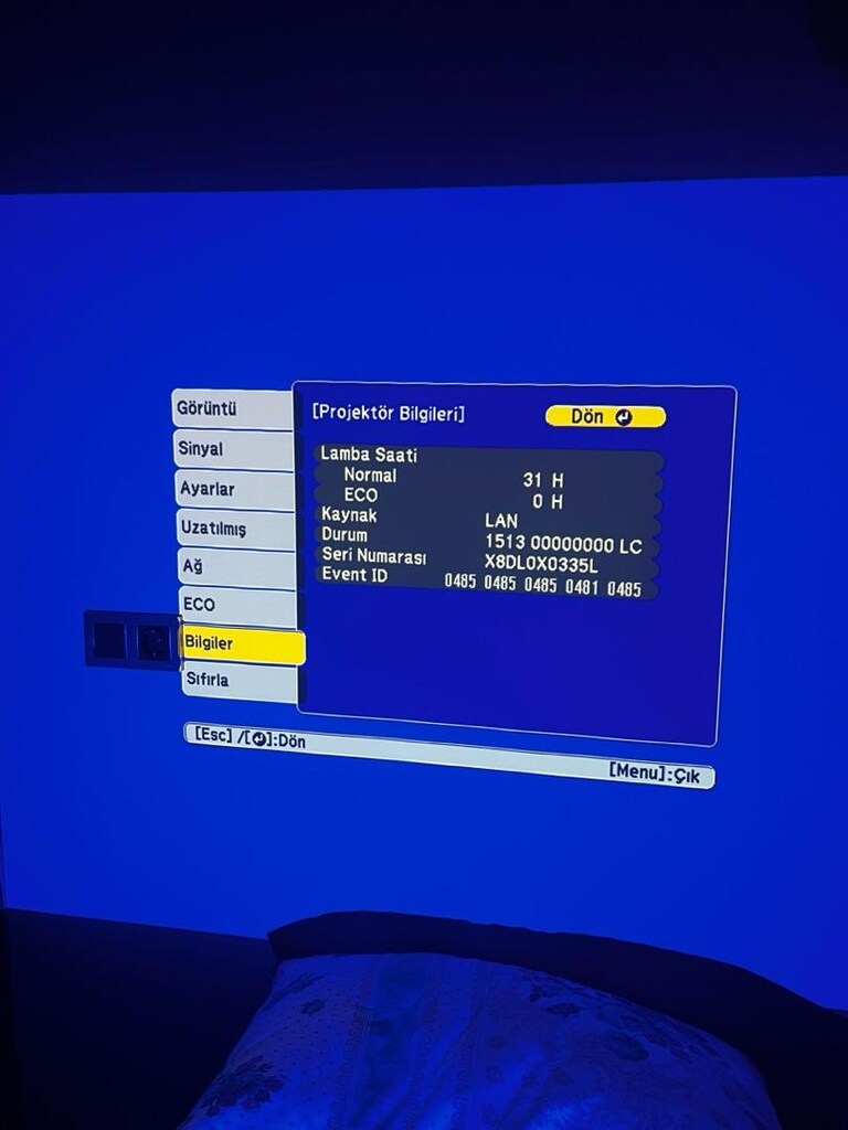 Epson EB-X51 Projektör - Az Kullanılmış, Taşıma Çantası - 9