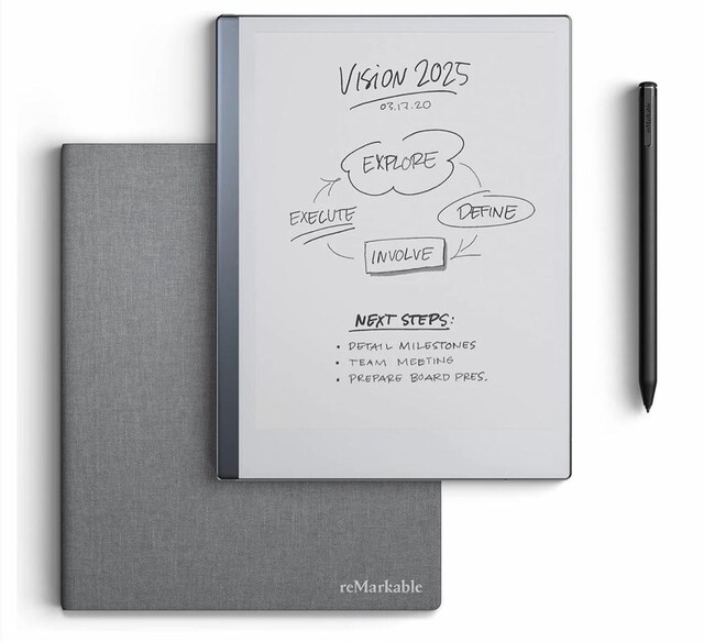reMarkable 2 Paper Tablet 10.3" with Marker Plus and Book Folio