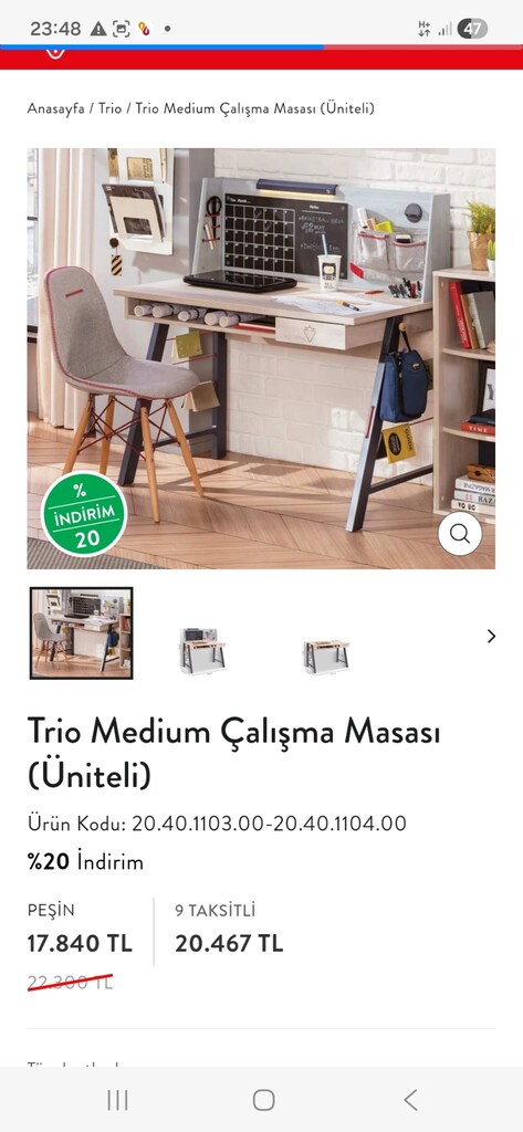 Çilek trio genç odası takımı - 3