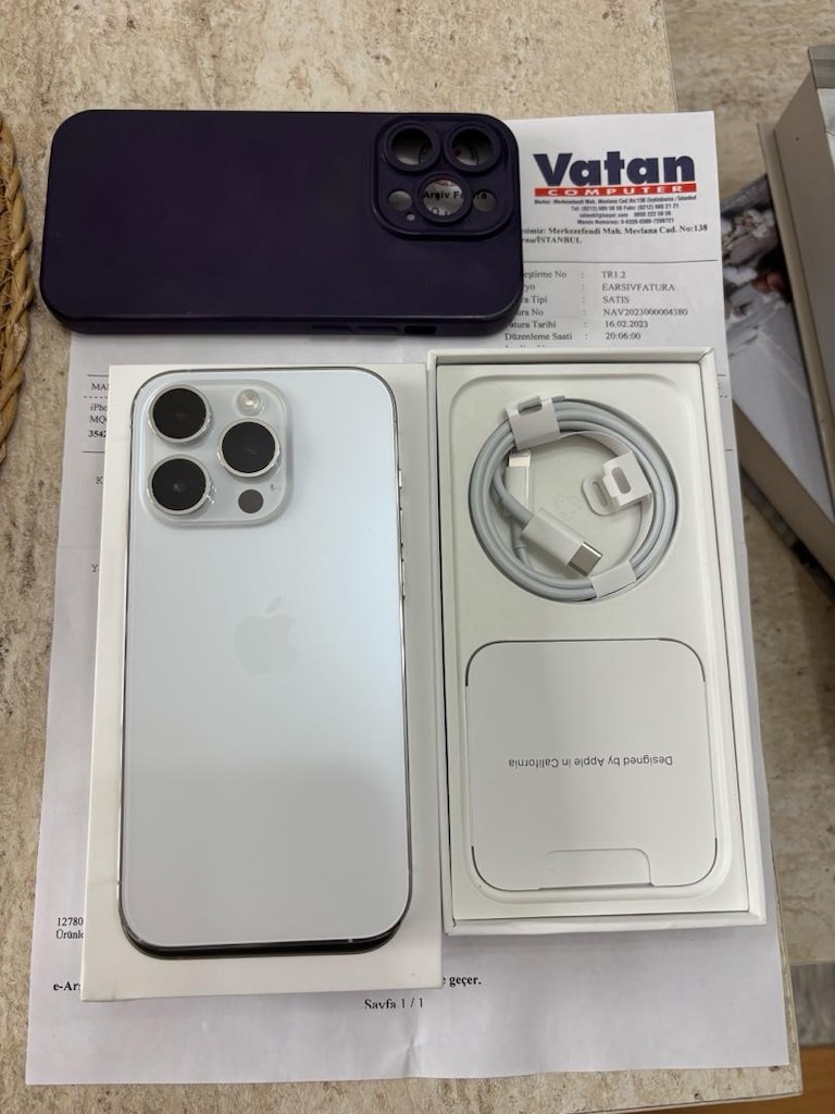 Yurtiçi sıfır gibi 14pro 128 gb kutu faturalı pil 85 hatasız - 2