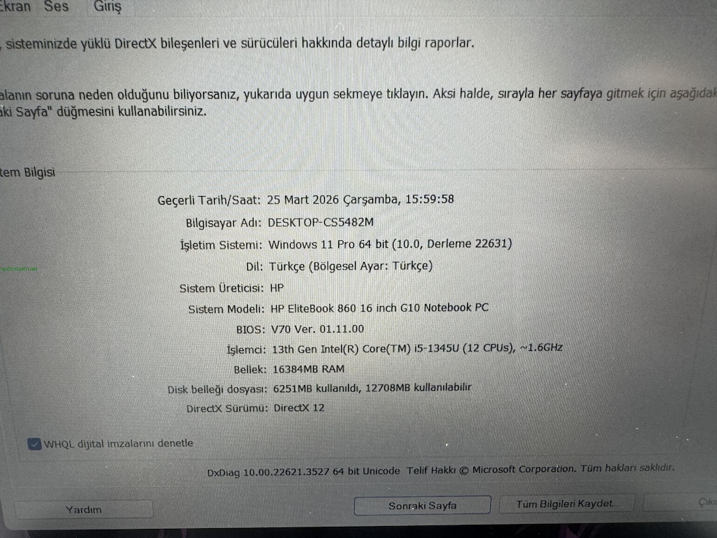 HP ELİTBOOK İ5 13. NESİL 16 GB RAM 256 NVME - 6