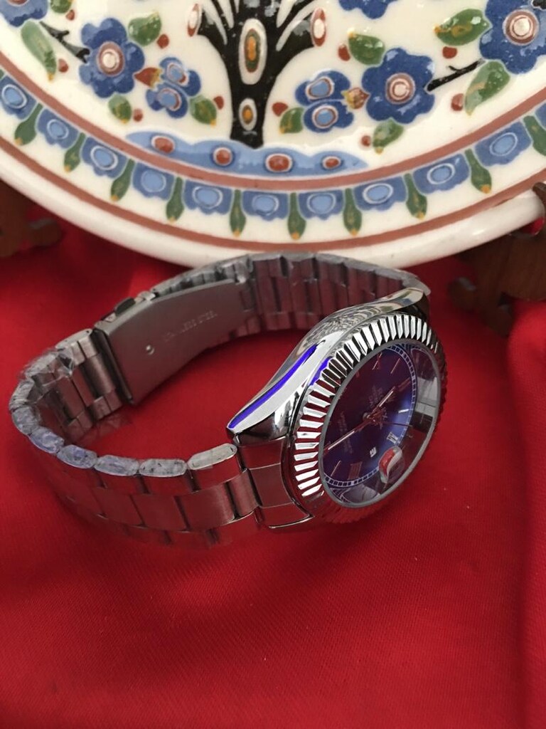 Rolex Oyster Perpetual Mavi Romalı Rakamlı Saat - 6