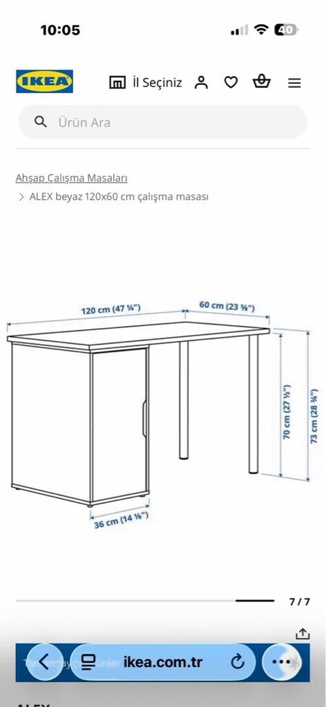 ikea Alex çalışma masası - 5