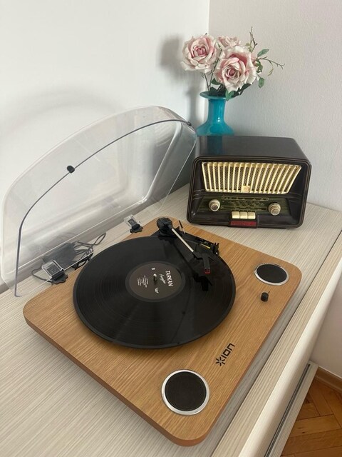 ION Audio Max LP Ahşap Hoparlörlü Pikap