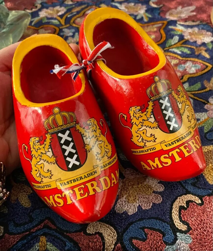 AMSTERDAM Ahşap El Yapımı Vintage El Boyama Ayakkabı & Çift - 3